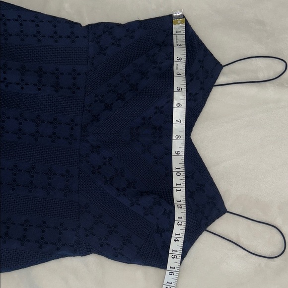 J. Crew Midnight Blue Eyelet Midi Dress - Picture 5 of 12